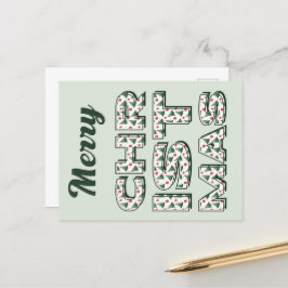 Frohe Weihnachts-Postkarte. Frohe Festtage. Postkarte