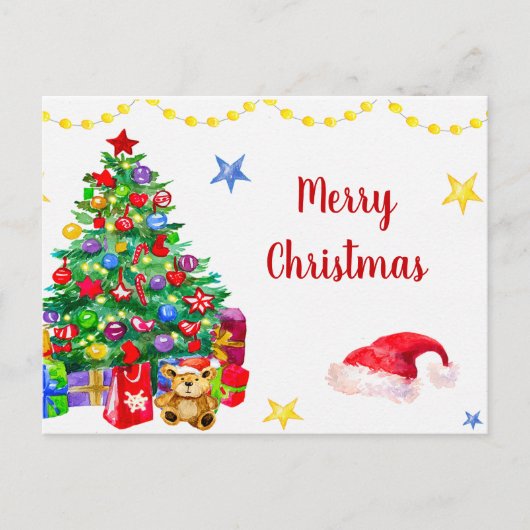 Frohe Weihnachts-Postkarte Glückliche Feiertage Po Postkarte (Vorderseite)