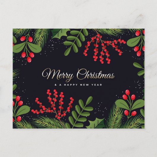 Frohe Weihnachts-Postkarte Postkarte (Vorderseite)