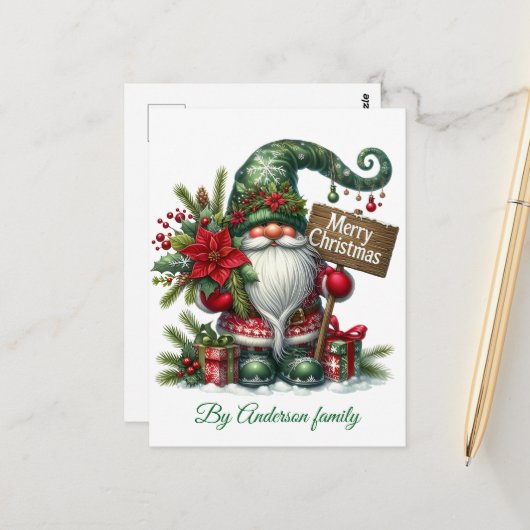 Frohe Weihnachts-Postkarte Postkarte (Vorderseite/Rückseite Beispiel)