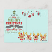 Frohe Weihnachts-Postkarte Postkarte (Rückseite)