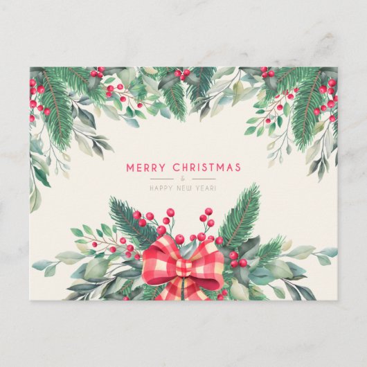 Frohe Weihnachts-Postkarte Postkarte (Vorderseite)