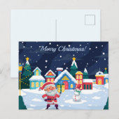 Frohe Weihnachts-Postkarte Postkarte (Vorne/Hinten)