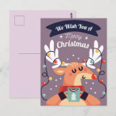 Frohe Weihnachts-Postkarte Postkarte (Vorne/Hinten)