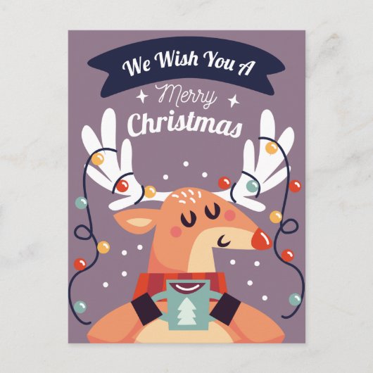 Frohe Weihnachts-Postkarte Postkarte (Vorderseite)