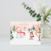 Frohe Weihnachts-Postkarte Postkarte (Stehend Vorderseite)