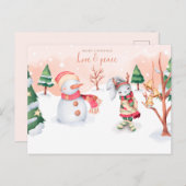 Frohe Weihnachts-Postkarte Postkarte (Vorne/Hinten)