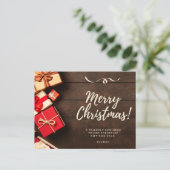 Frohe Weihnachts-Postkarte Postkarte (Stehend Vorderseite)