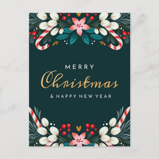 Frohe Weihnachts-Postkarte Postkarte (Vorderseite)