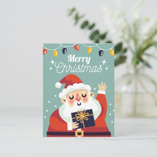 Frohe Weihnachts-Postkarte Postkarte (Stehend Vorderseite)