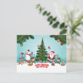 Frohe Weihnachts-Postkarte Postkarte (Stehend Vorderseite)