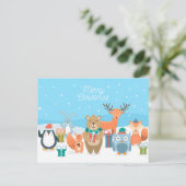 Frohe Weihnachts-Postkarte Postkarte (Stehend Vorderseite)