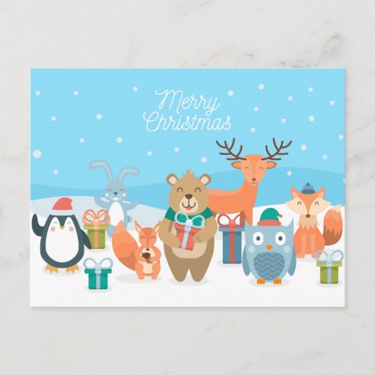 Frohe Weihnachts-Postkarte Postkarte (Vorderseite)