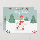 Frohe Weihnachts-Postkarte Postkarte (Vorne/Hinten)