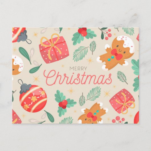 Frohe Weihnachts-Postkarte Postkarte (Vorderseite)
