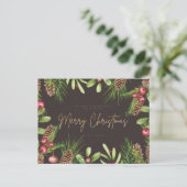 Frohe Weihnachts-Postkarte Postkarte (Stehend Vorderseite)