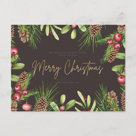 Frohe Weihnachts-Postkarte Postkarte (Vorderseite)