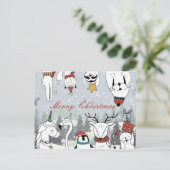 Frohe Weihnachts-Postkarte Postkarte (Stehend Vorderseite)