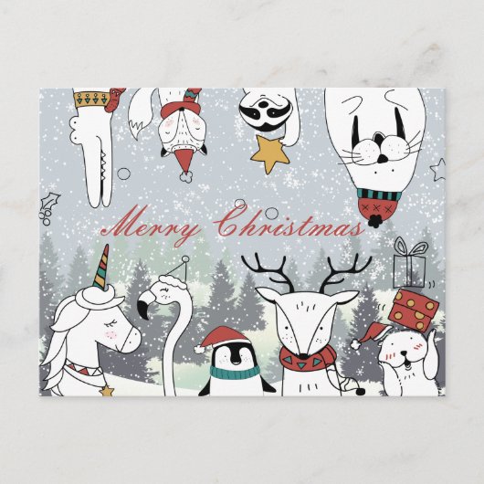 Frohe Weihnachts-Postkarte Postkarte (Vorderseite)