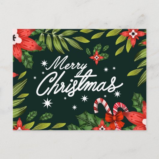 Frohe Weihnachts-Postkarte Postkarte (Vorderseite)