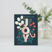 Frohe Weihnachts-Postkarte Postkarte (Stehend Vorderseite)
