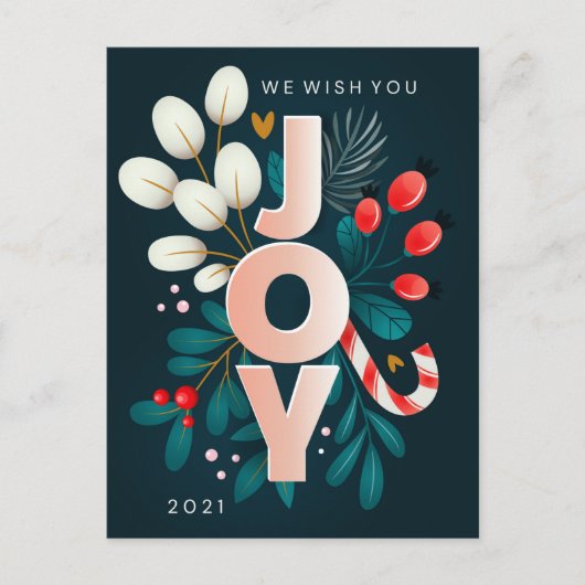 Frohe Weihnachts-Postkarte Postkarte (Vorderseite)