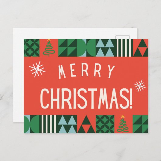 Frohe Weihnachts-Postkarte Postkarte (Vorne/Hinten)