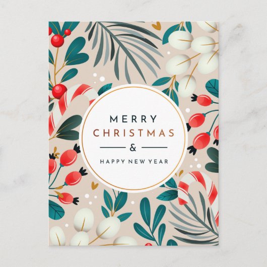 Frohe Weihnachts-Postkarte Postkarte (Vorderseite)
