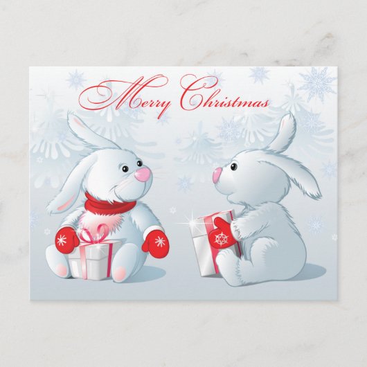 Frohe Weihnachts-Postkarte Postkarte (Vorderseite)