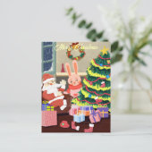 Frohe Weihnachts-Postkarte Postkarte (Stehend Vorderseite)