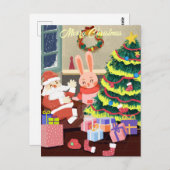 Frohe Weihnachts-Postkarte Postkarte (Vorne/Hinten)