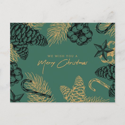 Frohe Weihnachts-Postkarte Postkarte (Vorderseite)
