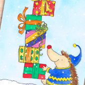 Frohe Weihnachts-Postkarte von Nicole Janes Postkarte