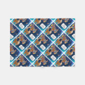 Frohe Weihnachts-Prancing-Rentier Fleecedecke (Vorderseite (Horizontal))