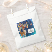 Frohe Weihnachts-Prancing-Rentier Geschenktütchen (Ausgeschnitten)