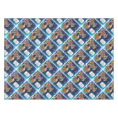 Frohe Weihnachts-Prancing-Rentier Tischdecke (Vorderseite (Horizontal))