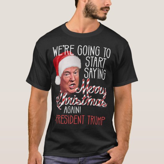 Frohe Weihnachts-Präsident Donald Trump T-Shirt (Vorderseite)