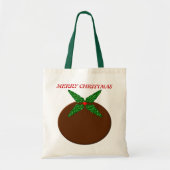 Frohe Weihnachts Pudding Custom Geschenktasche Tragetasche (Vorne)