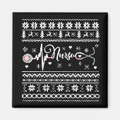 Frohe Weihnachts-Pullover-Herzschlag Magnet (Vorne)