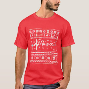 Frohe Weihnachts-Pullover-Herzschlag T-Shirt