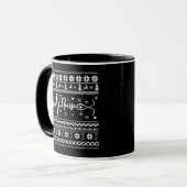Frohe Weihnachts-Pullover-Herzschlag Tasse (Vorderseite Links)