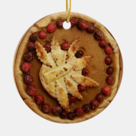 Frohe Weihnachts Pumpkin Pie Food Foto Weihnachten Keramik Ornament