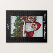 Frohe Weihnachts-Puzzle-Design Puzzle (Horizontal)