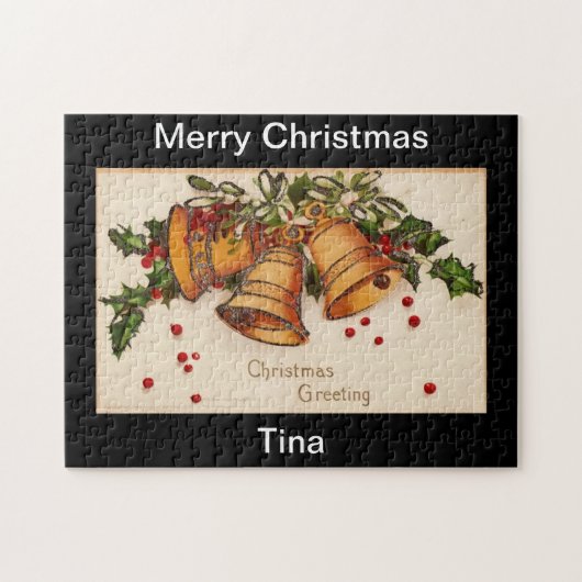 Frohe Weihnachts-Puzzle-Design Puzzle (Horizontal)