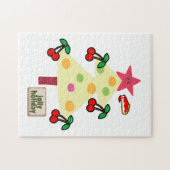Frohe Weihnachts-Puzzle Jolly HolidayBäume Kirsche Puzzle (Horizontal)