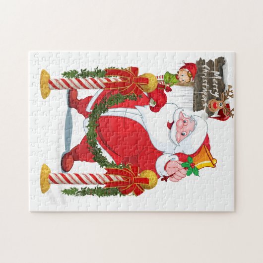 Frohe Weihnachts Puzzle Santa (Horizontal)