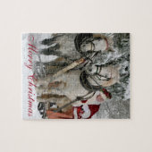 Frohe Weihnachts-Puzzle-Spiel Puzzle (Horizontal)