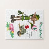 Frohe Weihnachts Puzzle Weihnachten Elf Possum Flo (Horizontal)