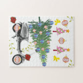 Frohe Weihnachts-Puzzle Weihnachten Retro Puzzle (Horizontal)