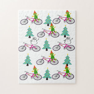 Frohe Weihnachts Puzzle Weihnachten Snowman Elf